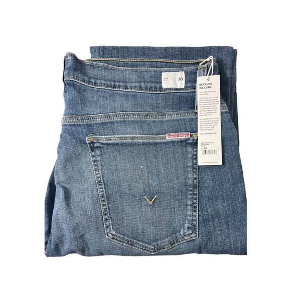 Hudson Mens Ace Med Wash Mid Rise Distressed Skinny Jeans Sz 38 x 32 New - Picture 4 of 9